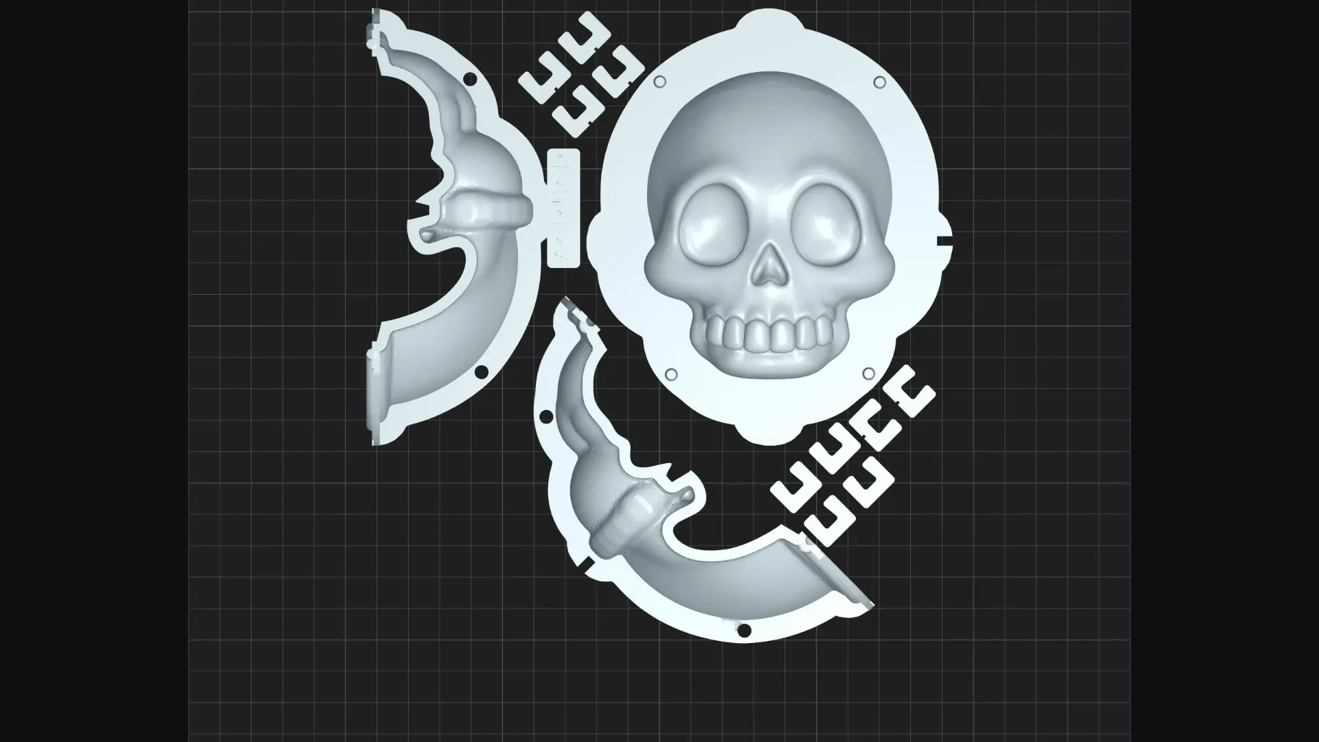 Halloween Totenkopf-Mold – STL Datei (Private License)